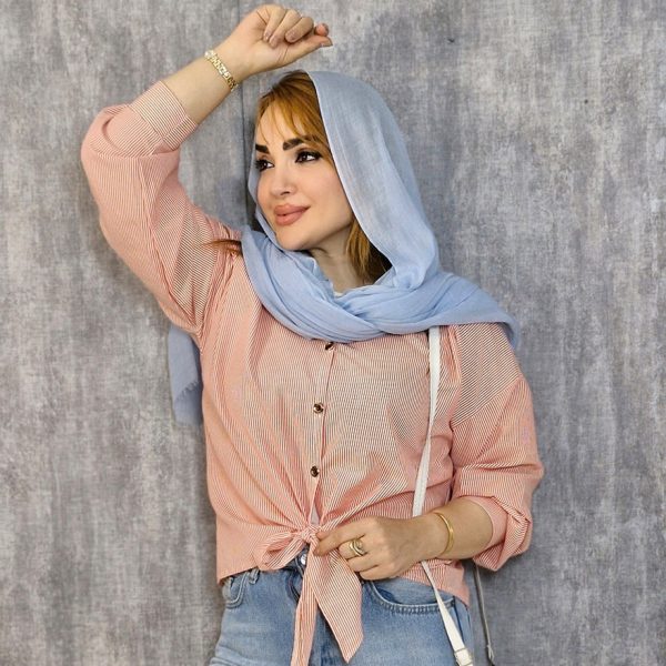 شومیز راه راه گره ای