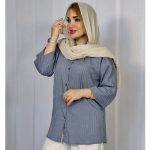 مانتو راه راه جلو دکمه - مانتو پاتریس رشت