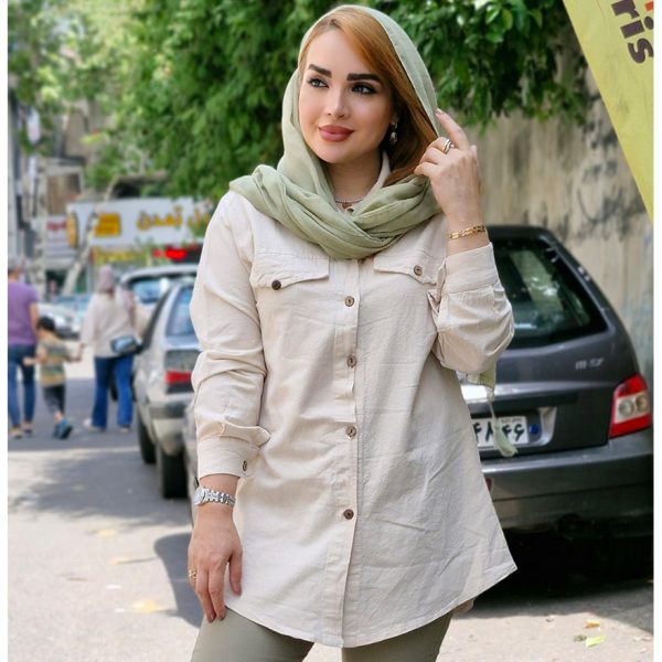 مانتو الیاف جیب نما