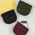 کیف دوشی نیم دایره چرم رنگی