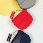 کیف دوشی نیم دایره چرم رنگی