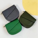 کیف دوشی نیم دایره چرم رنگی