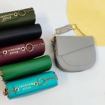 کیف دوشی نیم دایره چرم رنگی