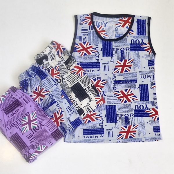 ست تاپ شلوارک روزنامه ای