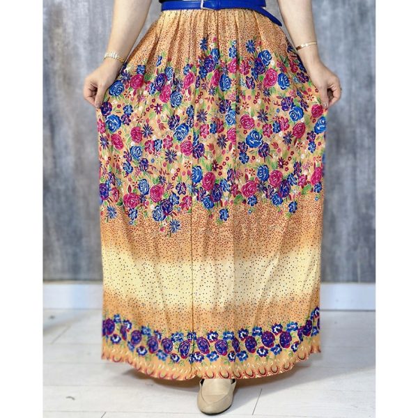 دامن نخی نقطه ای گلدار - مانتو پاتریس رشت