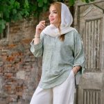 شومیز گازوییلی یقه سفید