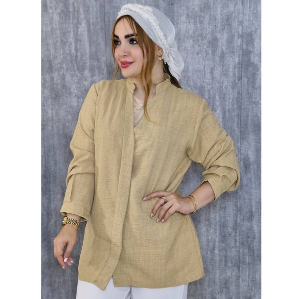 458002-5 مانتو شانتون دکمه مخفی