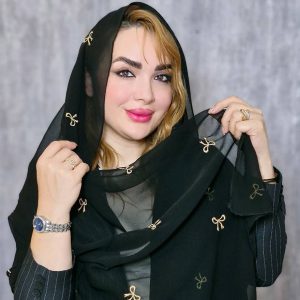 شال محرمی پاپیون مشکی - مانتو پاتریس رشت