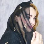 شال محرمی پاپیون مشکی