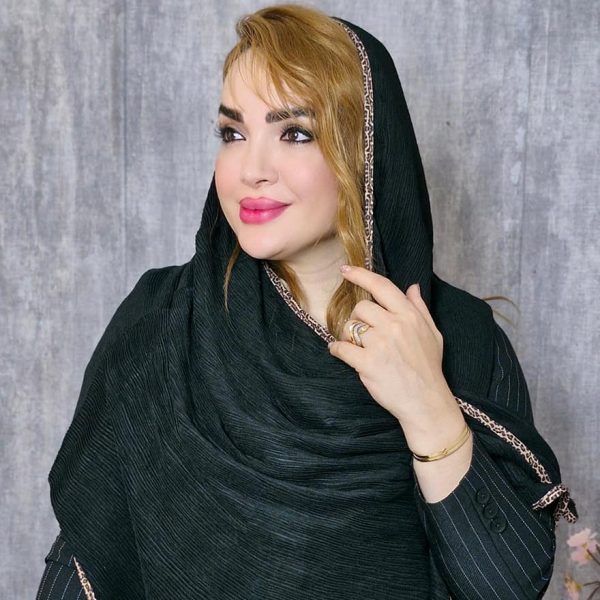 460004-3 شال محرمی نوار پلنگی -مانتو پاتریس رشت