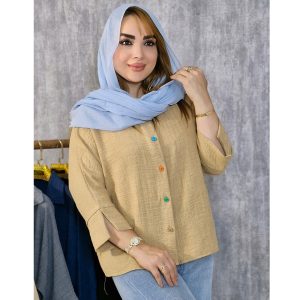 شومیز دکمه رنگی