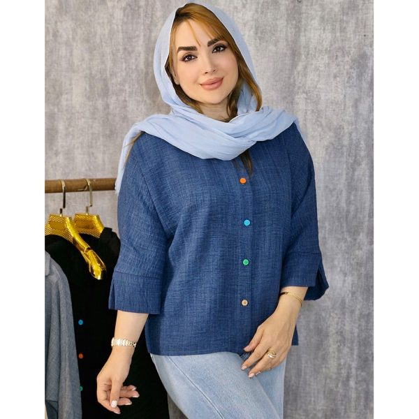 460005-9-min شومیز دکمه رنگی