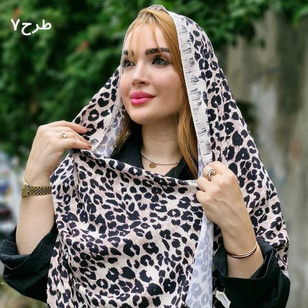 شال پلیسه پلنگی - مانتو پاتریس رشت