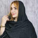 شال پلیسه شاین مشکی محرمی - مانتو پاتریس رشت