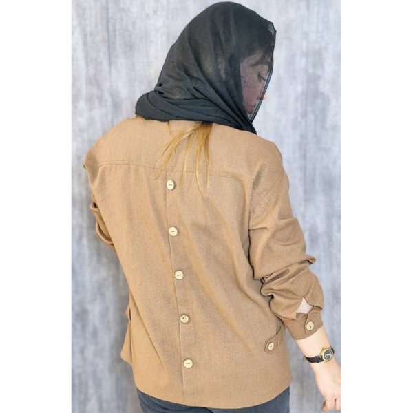 مانتو پشت دکمه کجراه - مانتو پاتریس رشت