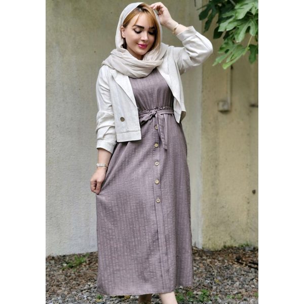 ست کت سارافون دکمه ای - مانتو پاتریس رشت