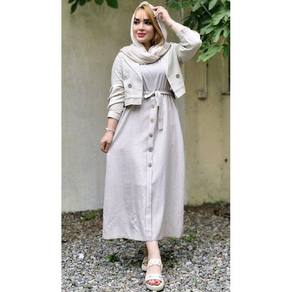 ست کت سارافون دکمه ای