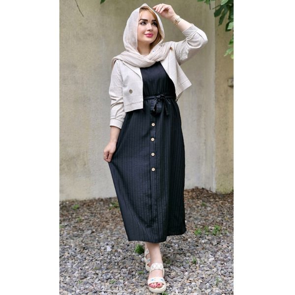 ست کت سارافون دکمه ای