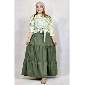 دامن لینن چین دار - مانتو پاتریس رشت