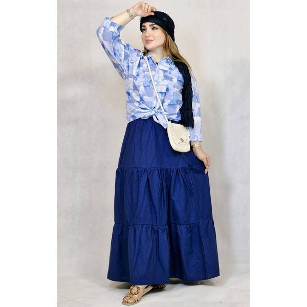 20900899-5 دامن لینن چین دار - مانتو پاتریس رشت