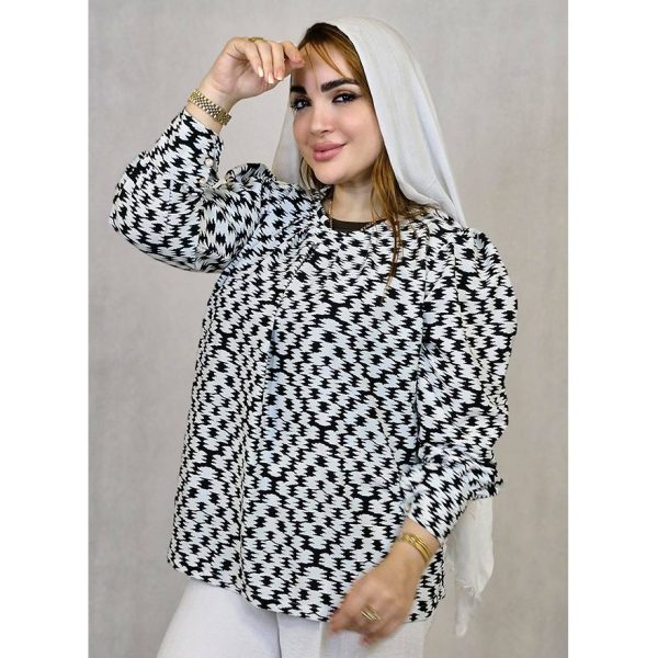 20900900-3 شومیز الیزه طرحدار - مانتو پاتریس رشت