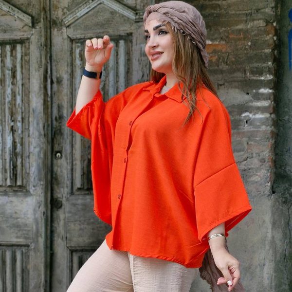 249005881-7 شومیز باکسی صوفیا رنگی - مانتو پاتریس رشت