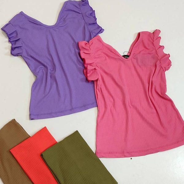 26000604-3 تاپ سرشونه چین دار فانریپ