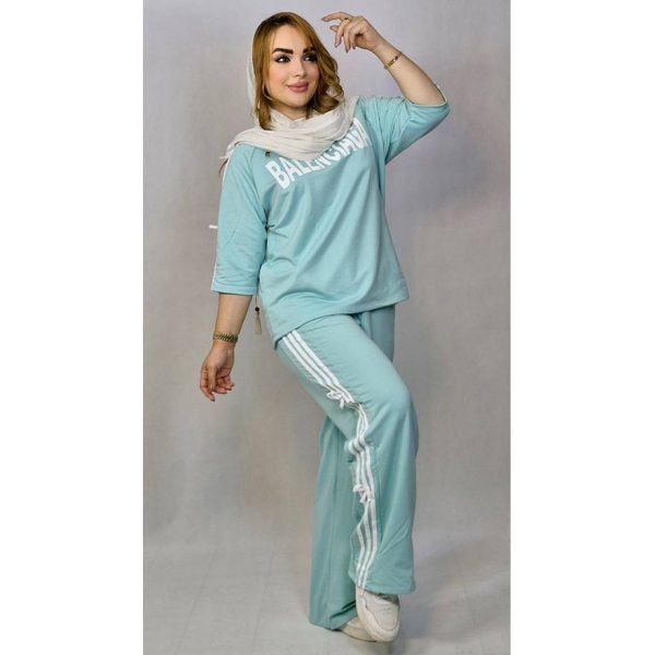 ست تیشرت شلوار پاپیون نخ پنبه