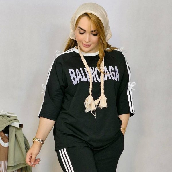 ست تیشرت شلوار پاپیون نخ پنبه