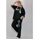 ست تیشرت شلوار مشکی نخ پنبه