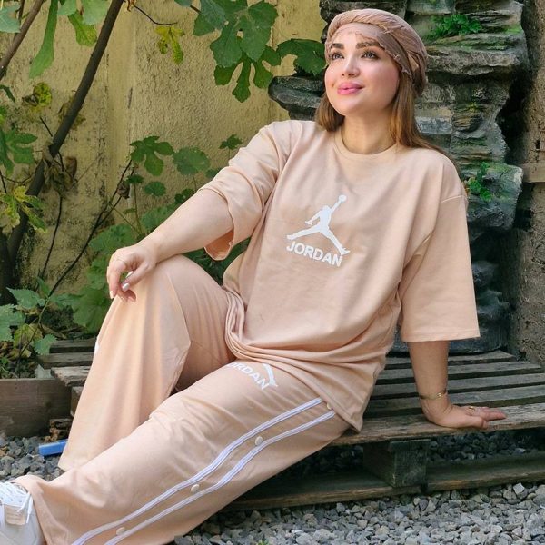 ست تیشرت شلوار جردن رنگی