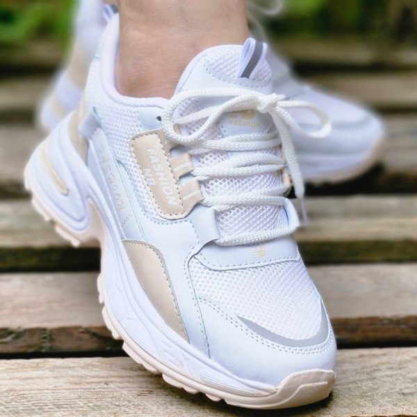 کتونی فشن نیوبالانس سفید کرم