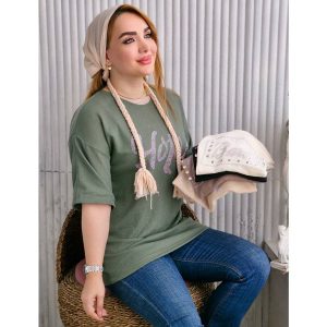 تیشرت بیسکوییتی نگینی - مانتو پاتریس رشت