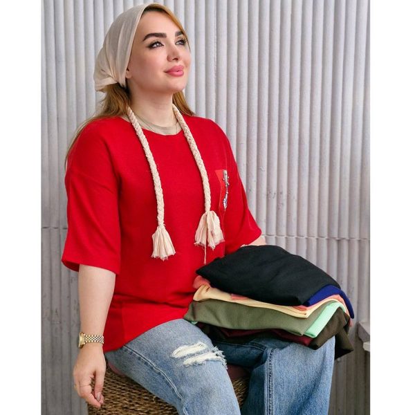 تیشرت بیسکوییتی جیب خرگوش - مانتو پاتریس رشت