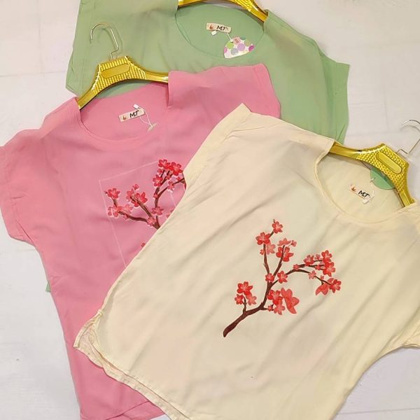 تیشرت نخی چاپ شکوفه