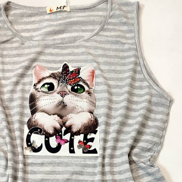 تاپ حلقه ای راه راه ملانژ - مانتو پاتریس رشت