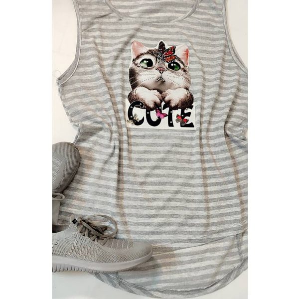 تاپ حلقه ای راه راه ملانژ - مانتو پاتریس رشت