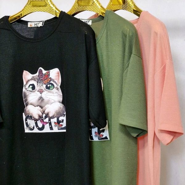 تیشرت بیسکوییتی گربه - مانتو پاتریس رشت