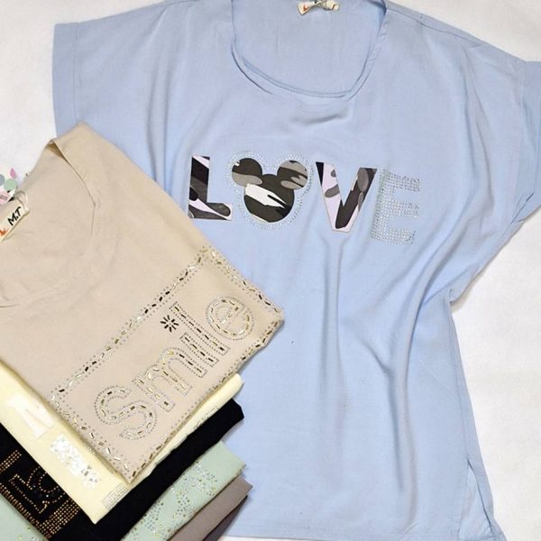 تیشرت نخی نگینی - مانتو پاتریس رشت