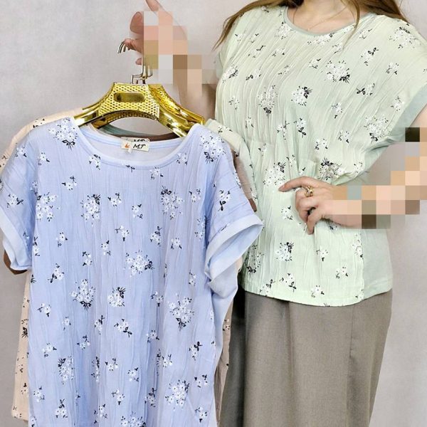 289002389-6 تیشرت گلدار پفکی