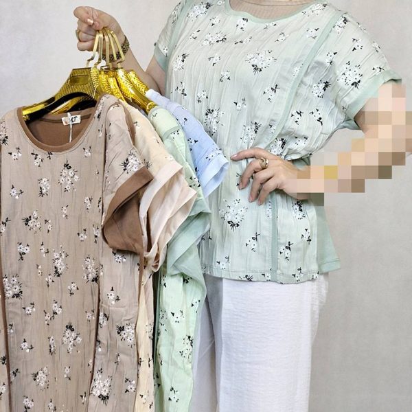 تیشرت پفکی گلدار - مانتو پاتریس رشت