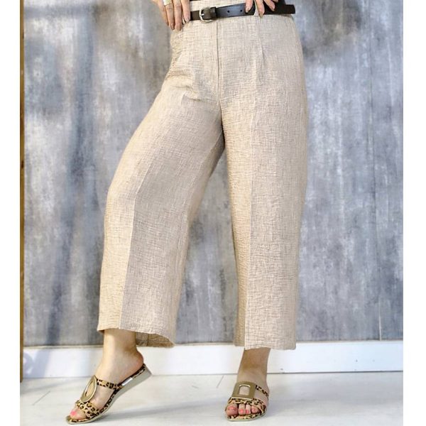 شلوار لینن واید لگ