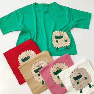 تیشرت کراپ چاپ تمساح