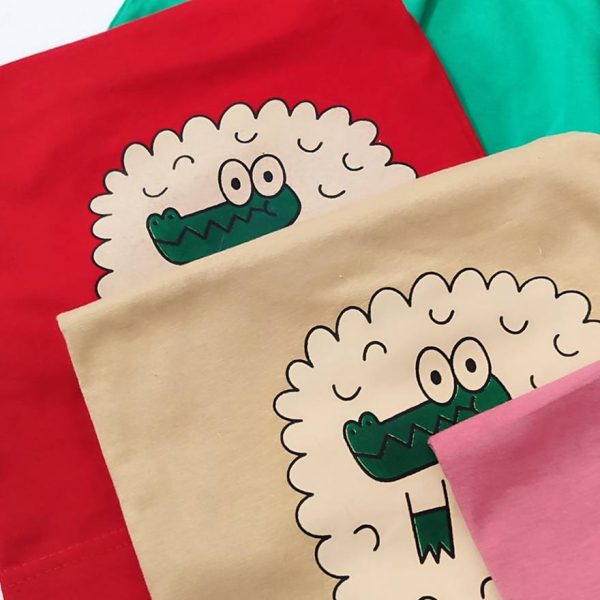 تیشرت کراپ چاپ تمساح - مانتو پاتریس رشت