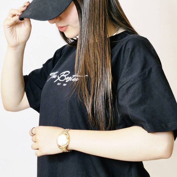 تیشرت مشکی چاپ بوستون - مانتو پاتریس رشت