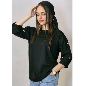 بلوز آستین بابوبه مشکی - مانتو پاتریس رشت