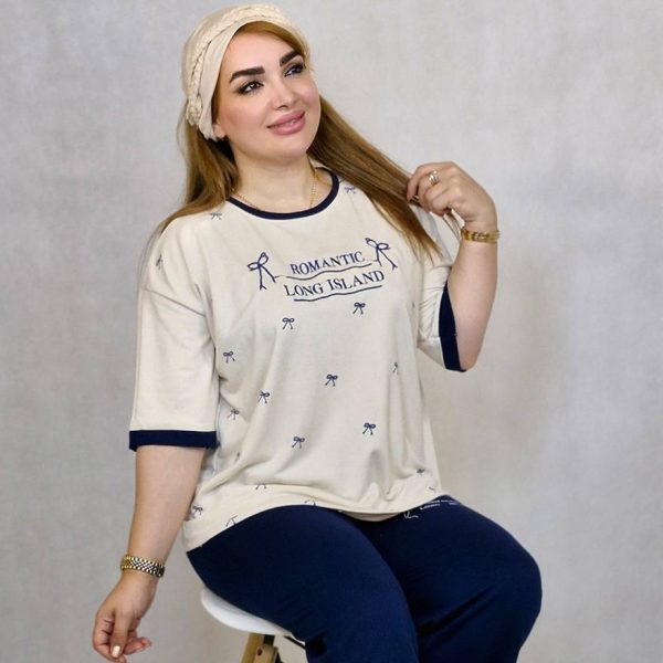 ست تیشرت شلوار رمانتیک