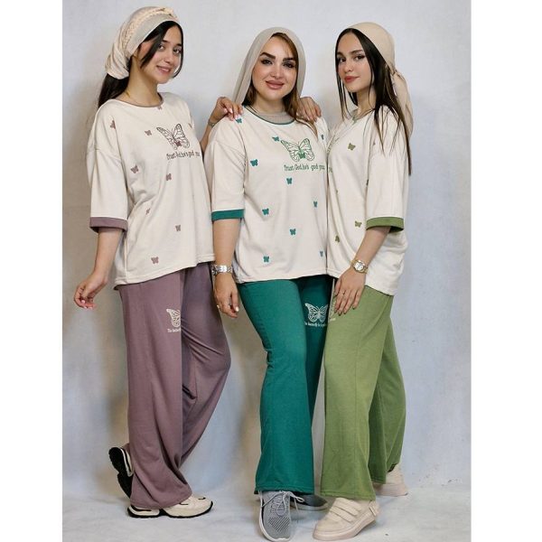 ست تیشرت شلوار پروانه - مانتو پاتریس رشت