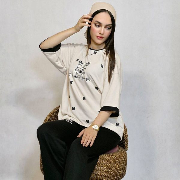 ست تیشرت شلوار پروانه - مانتو پاتریس رشت