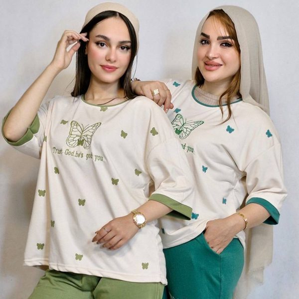 ست تیشرت شلوار پروانه - مانتو پاتریس رشت